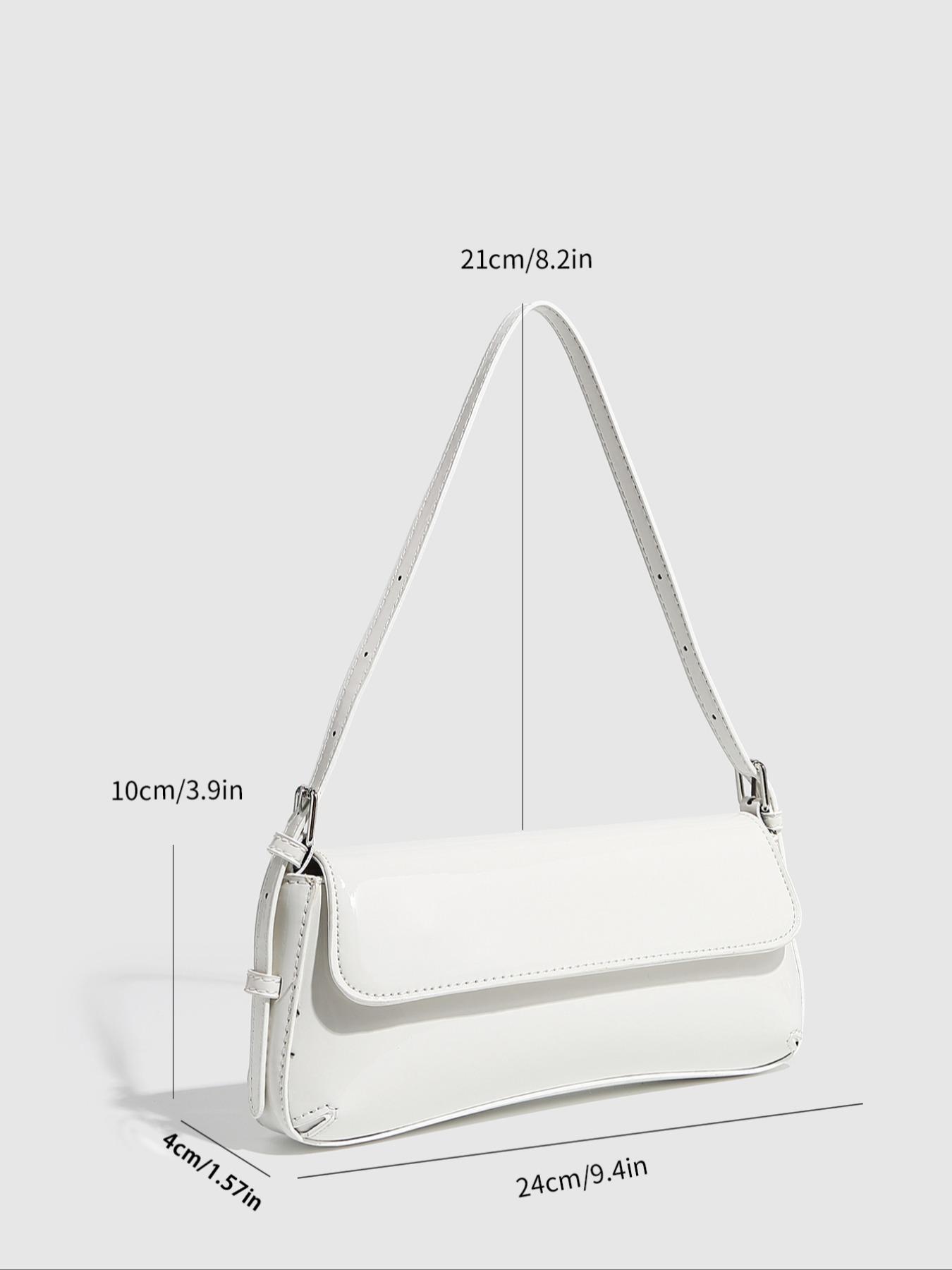 Women's Solid Color PU Leather Shoulder Bag, Fashionable Shoulder Bag for Daily Used, Casual Trendy Versatile High-quality Daily Commuting Bag, Elegant Bags