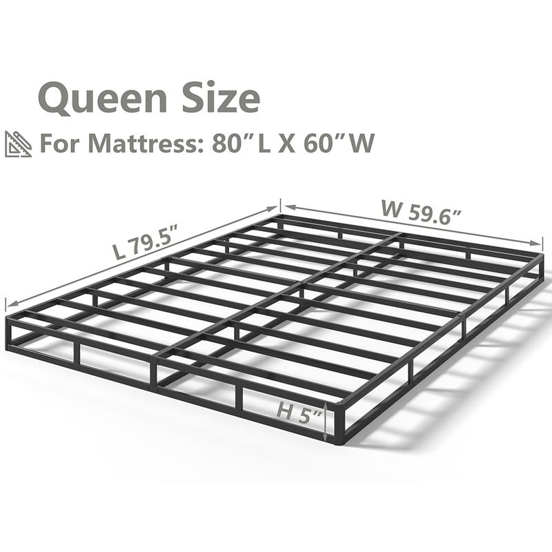 Edenza-Queen Box Spring 9 Inch5 7 9 box spring, Heavy Duty Mattress BoxSpring Foundation, Sturdy Queen Box Springs for Bed with Fabric Cover Set, Easy Assembly, Noise Free fabric cover set
