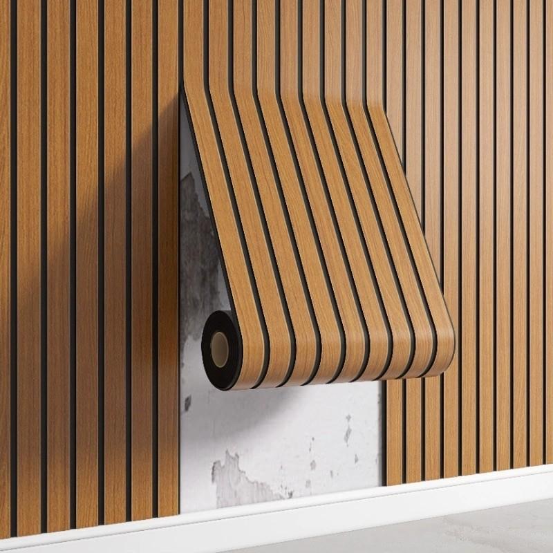 Fishbone Pattern Wallpaper Roll, Self-adhesive Foam Vinyl Material, Thickened Wallpaper, Pre-pasted Peel and Stick, Suitable for Ceiling and Partition Decoration, Offroom Feature Wall Decoration, Home Decor