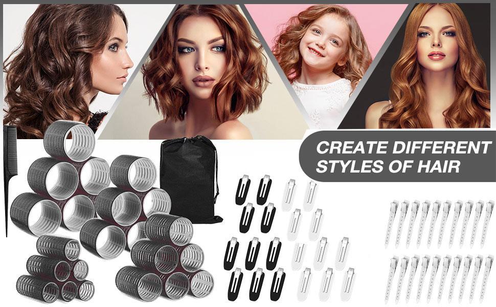 2026 Lightweight Hair Curlers & Clips Set, 48pcs/set Including 24 Rollers & 24 Clips,Heatless Hair Styling Tools for Long, Medium & Short Hair, Heatless Curls, Heatless Styling Kit & Hair Curling Rods 2026 Lightweight Hair Curlers & Clips Set, 48pcs/set Including 24 Rollers & 24 Clips,Heatless Hair Styling Tools for Long, Medium & Short Hair, Heatless Curls, Heatless Styling Kit & Hair Curling Rods