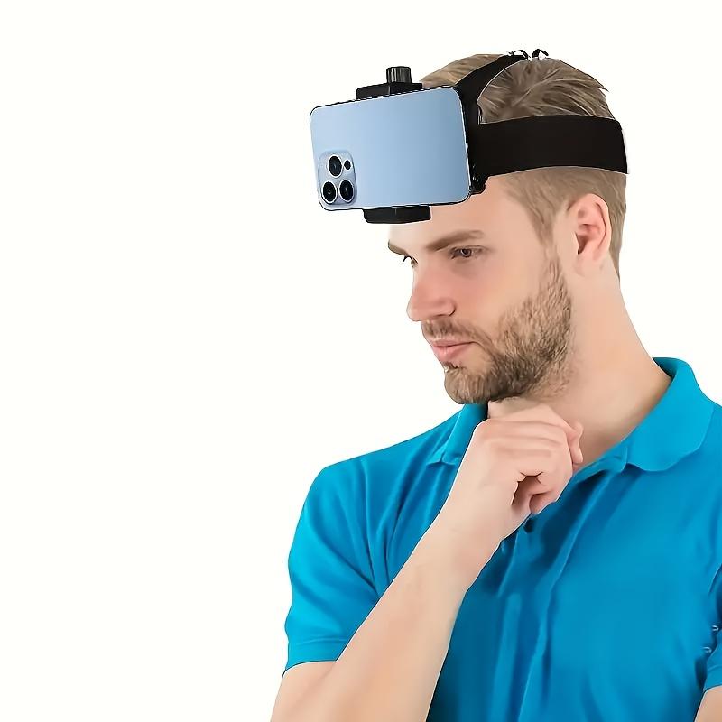 POV Head Mount Phone Holder for Phone & Android, Adjustable Hands Free Head Strap with 360° Rotation, First Person Phone Mount for Cooking, DIY, Travel & Content Creators Cellphone Holder Rotating Phone Mount