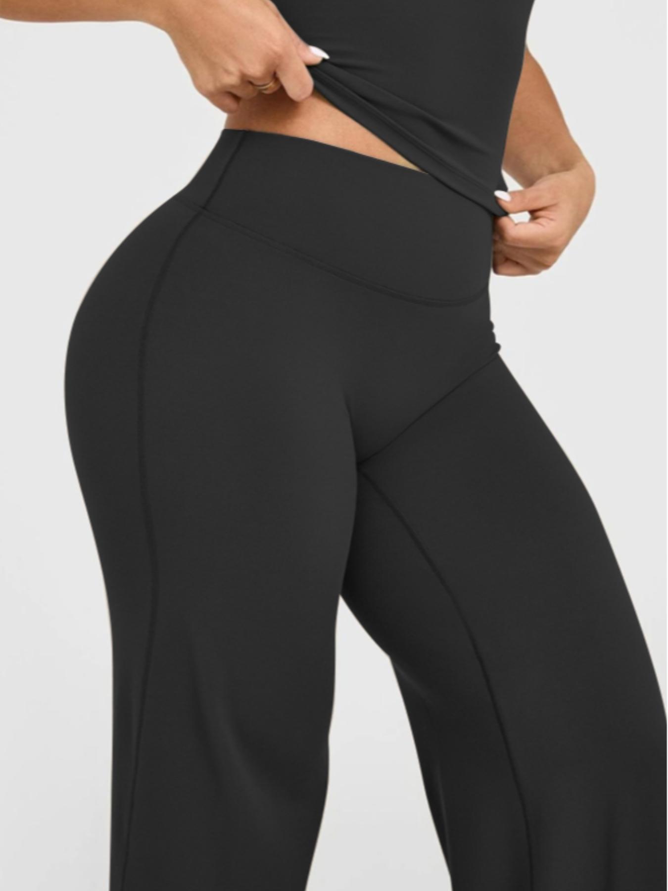 Women's High Waisted Elastic Wide Leg Pants, Loose Straight Fit, Perfect for Yoga and Pilates, Comfortable Daily Wear, Breathable Sporty Bottoms