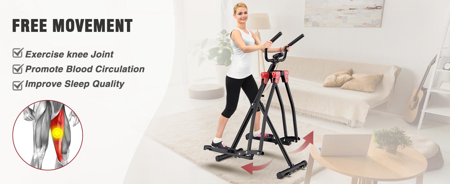 Lpxpass Multi-Function Home Stepper Trainer - Low-Impact Full Body Cardio Workout with 360° Gliding Motion for Seniors & Adults Ideal for Home Gym Training