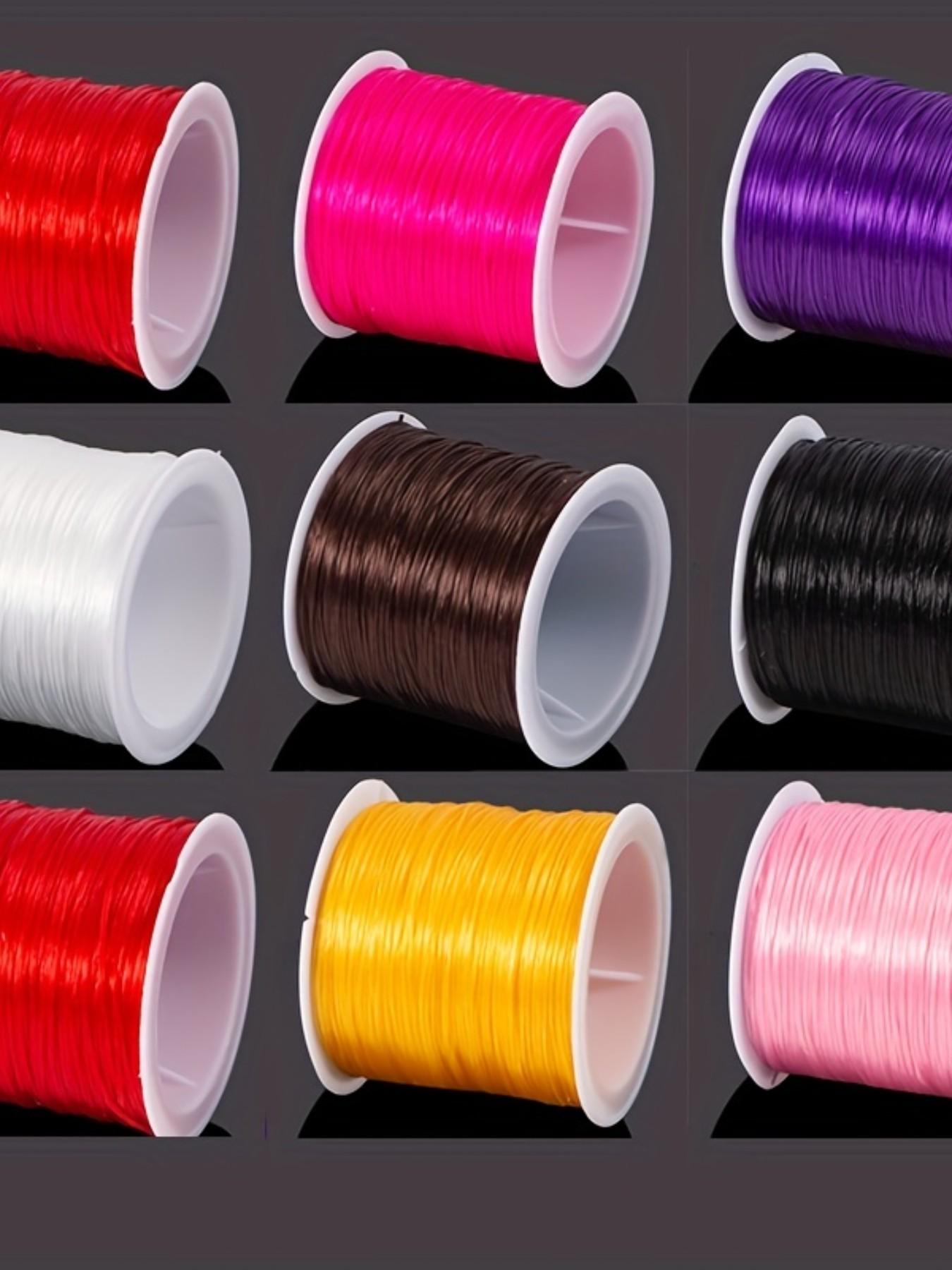 50m/1968in Strong Stretch Elastic Cord, 0.8mm - Ideal for DIY Jewelry, Bracelets, Necklaces & Beading Crafts, with Knot-Hiding Durability - Perfect for Party Balloon Decorations, Connectors for Jewelry Making, Diy Jewelry Accessories