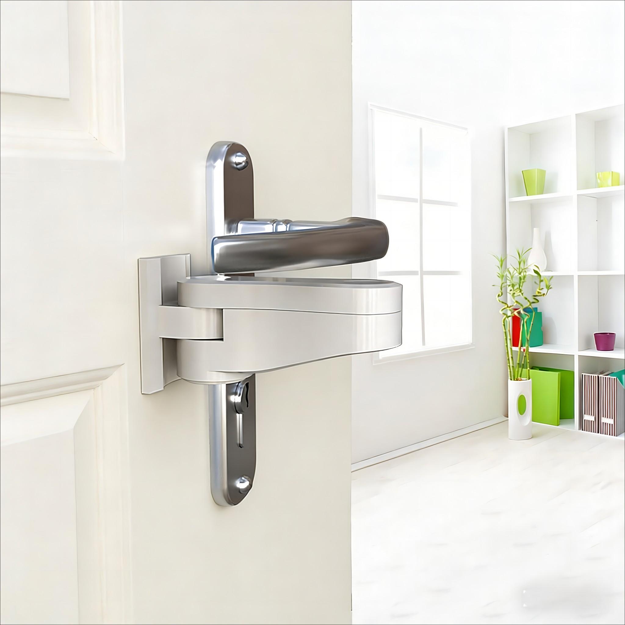 Single Door Handle Safety Lock, Pure Color Door Handle Lock, Home Decor Door Handle Lock, Bedroom Accessories, Secure and Stylish