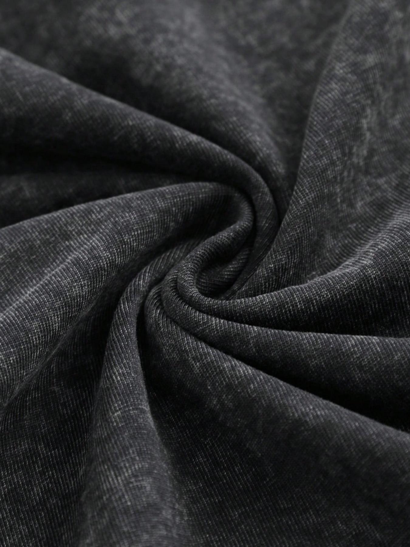 Anime Printed Sports T-shirt Summer Retro Washed T-shirt Super Street Top, Men's and Women's Casual Sports Loose and Comfortable Top