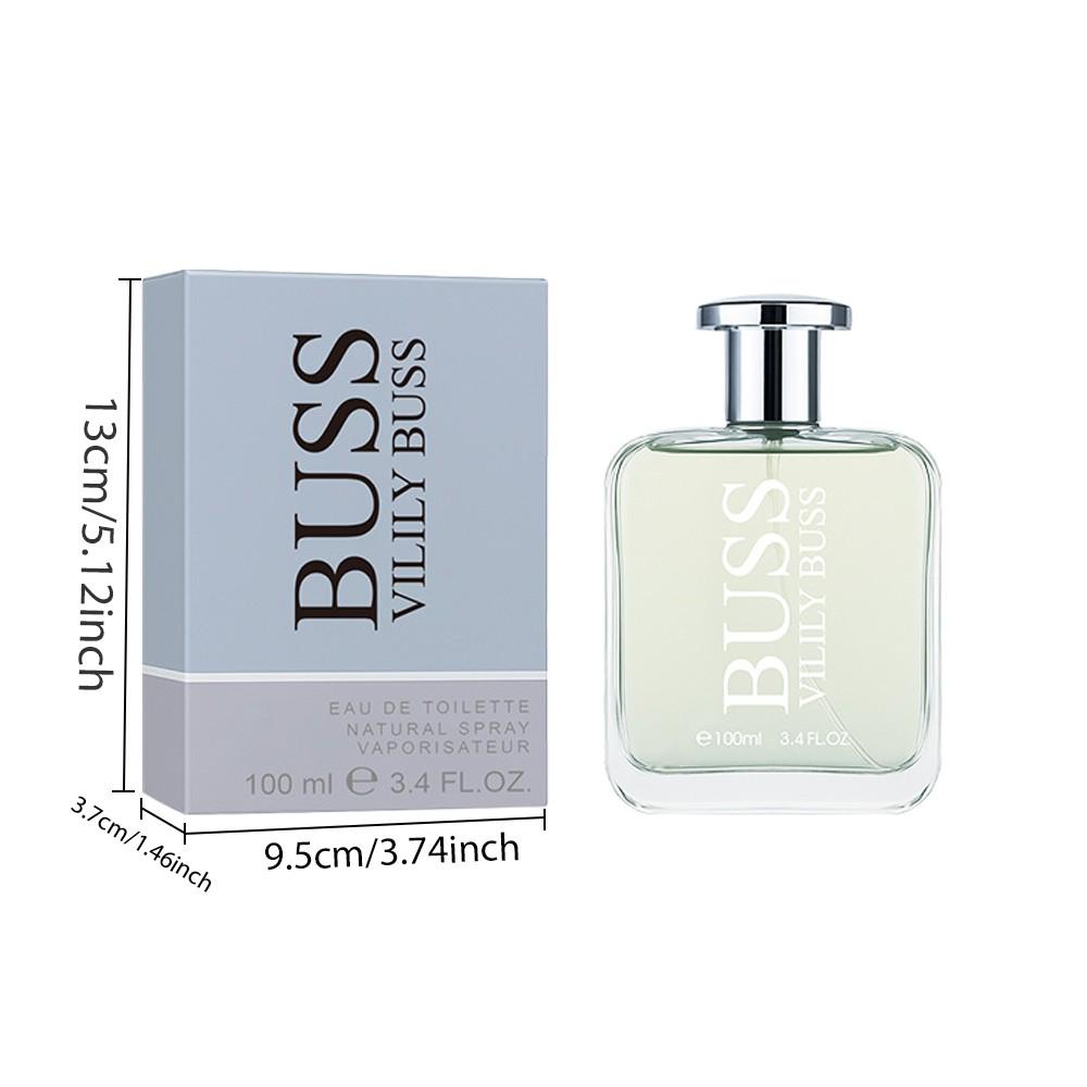 Elite BUSS Men's Cologne, 100ML, Long-Lasting Woody Fragrance, Apple, Mint, Sage, Cinnamon, Patchouli, Ideal Gift for Holidays