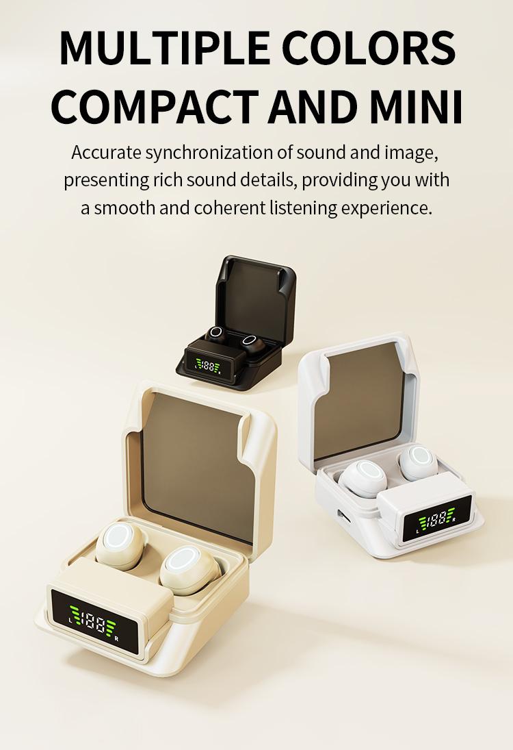 Invisible Earbuds, Ultra-Compact Mini Earphones, True Wireless Earbuds, Wireless Sleep Earbuds, Sleep Headphones, No Flashlight Needed, Perfect Gift for Girlfriend