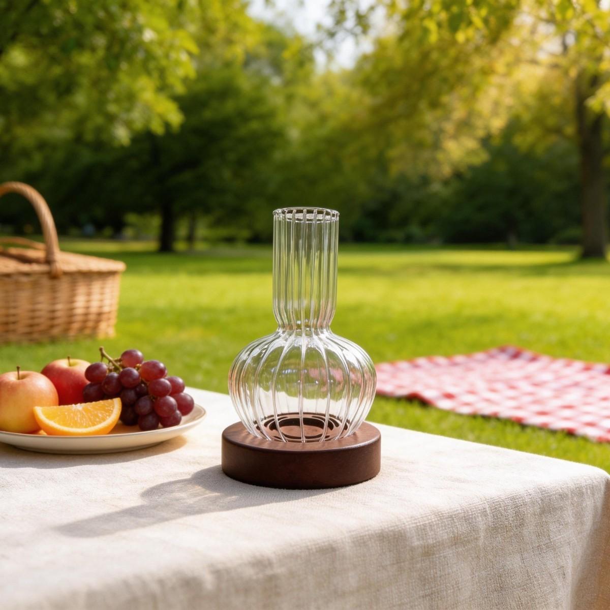 Solid Wood Base, Transparent Glass Candlestick; Elegant Centerpiece For Tea Candles, Suitable For Weddings And Table Decorations, A Mother'S Day Gift For Mom.