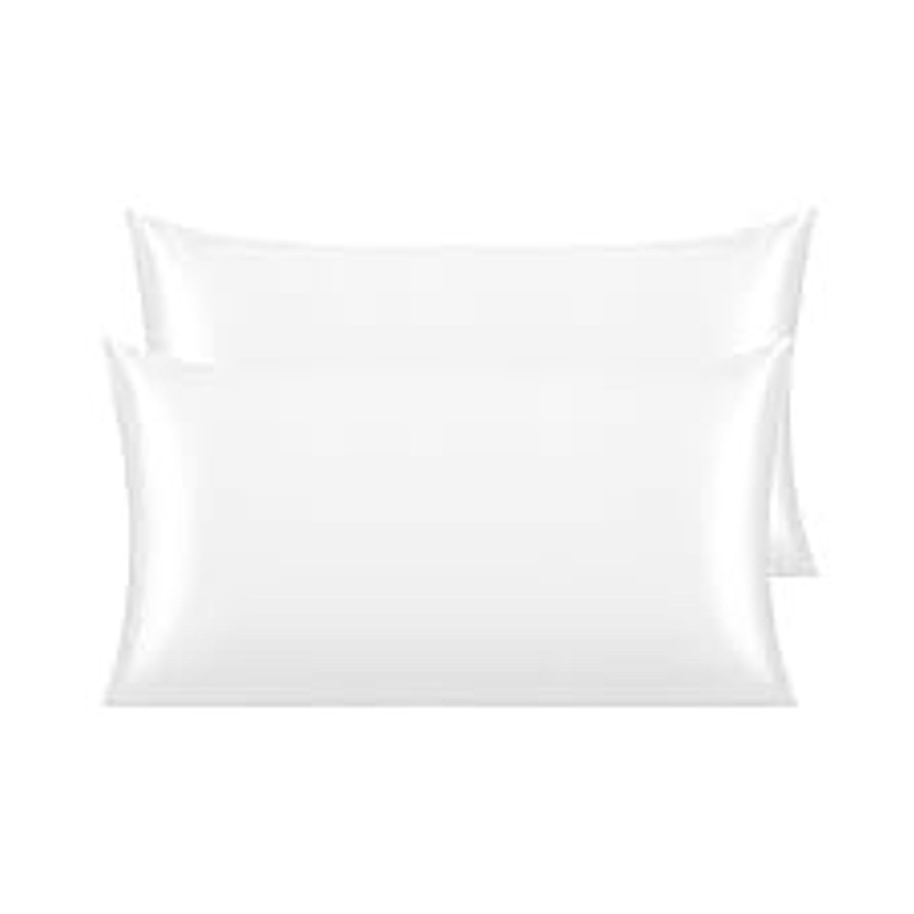 Standard Satin Pillowcases Set of 2, Black - Smooth Silky Microfiber Satin with Envelope Closure, 20 x 26 Inch Pillowcases, Pillow Inserts Not IncludedGift