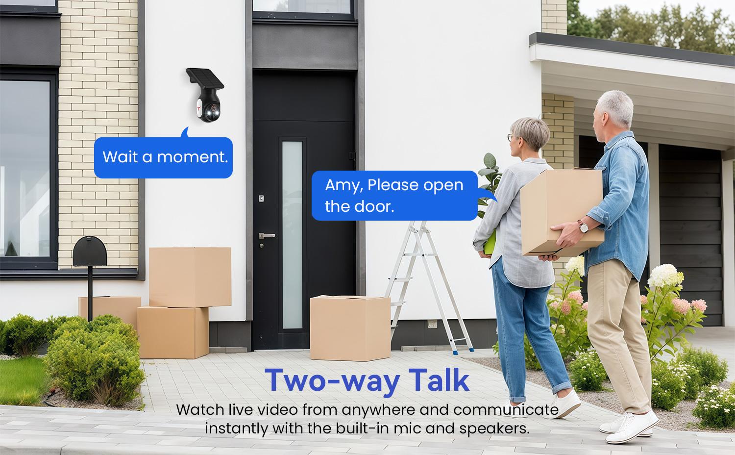 Security Camera Wireless Outdoor with Solar Panel, 355° Pan/Til, Battery Powered, AI Human Detection, 2-Way Talk, Color Night Vision, Cloud Storage, 2.4G WiFi Only, Indoor Outdoor Serveillance Bullet IP Cam, Wireless Security Cameras #GLOBAL PICKS