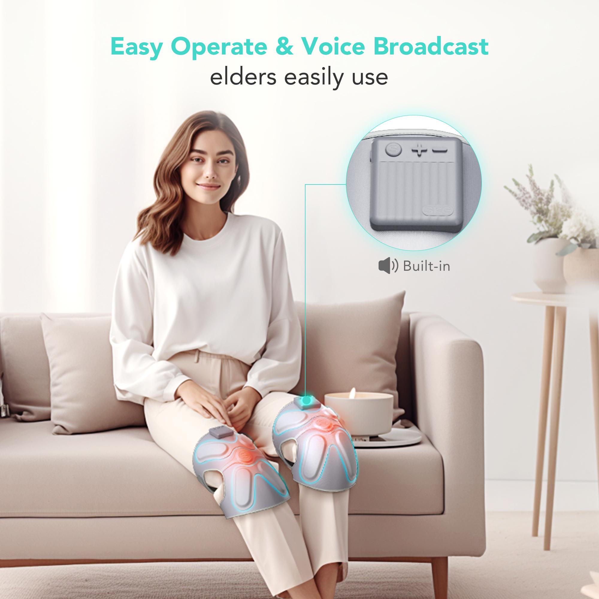 Knee Massager With Heat And Vibration, Comfort Cordless Heated Knee Brace, Portable Knee Massager Device, Dual Knee Heat Pads, W3 Pro, Christmas Gift