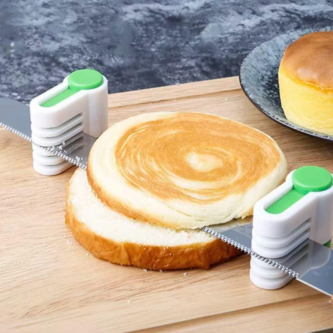 Multifunctional Cake Slicer Set, Five-Layer Bread Cutter, Practical Kitchen Baking Tool, Home Use, 2-Piece Set, Home Baking Enthusiasts, Versatile Kitchen Tool, Durable, Kitchen Utensils Set