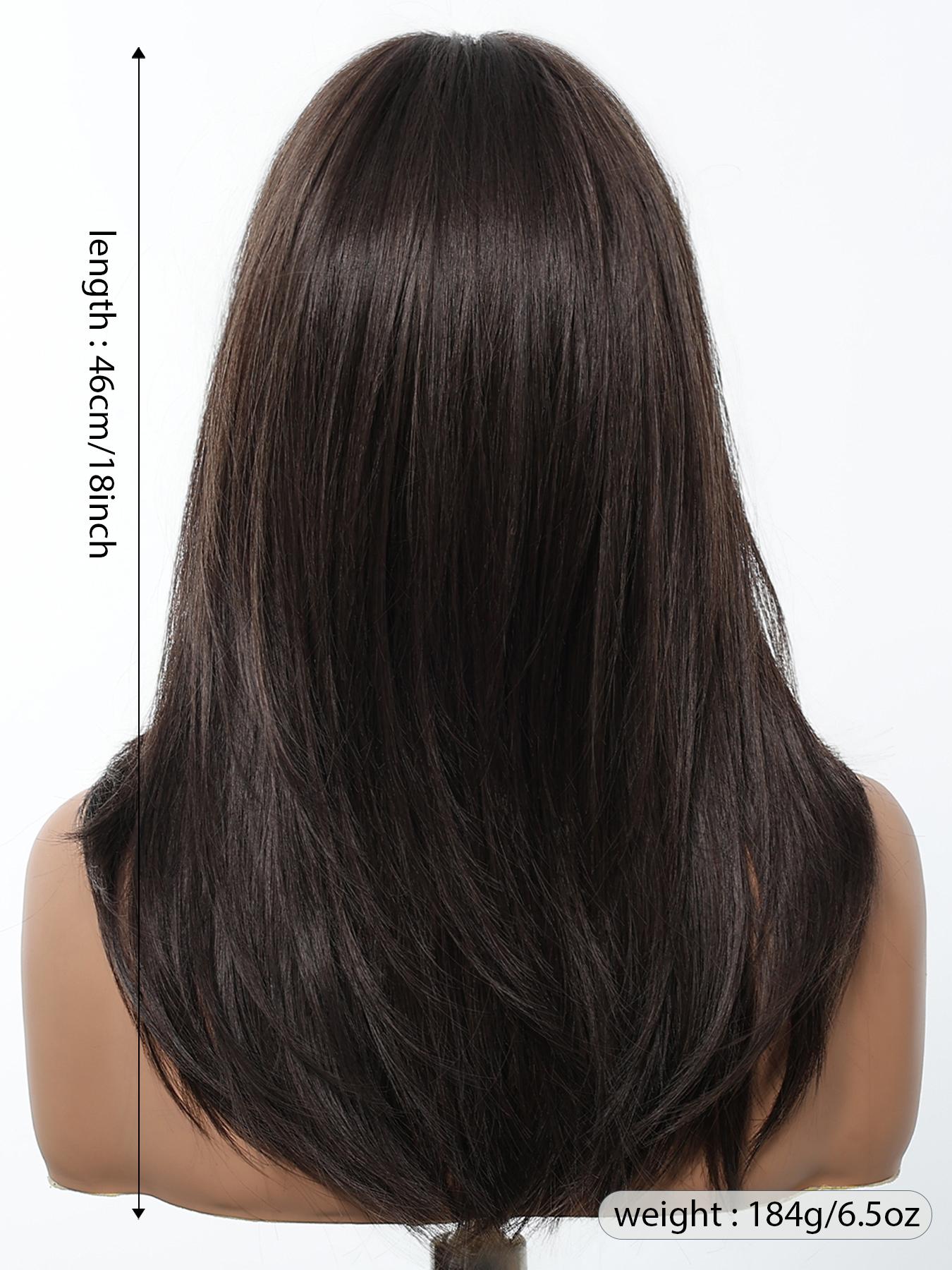 18 Inch Deep Wave Wig with Bangs, Medium Length Curly  display picture 2