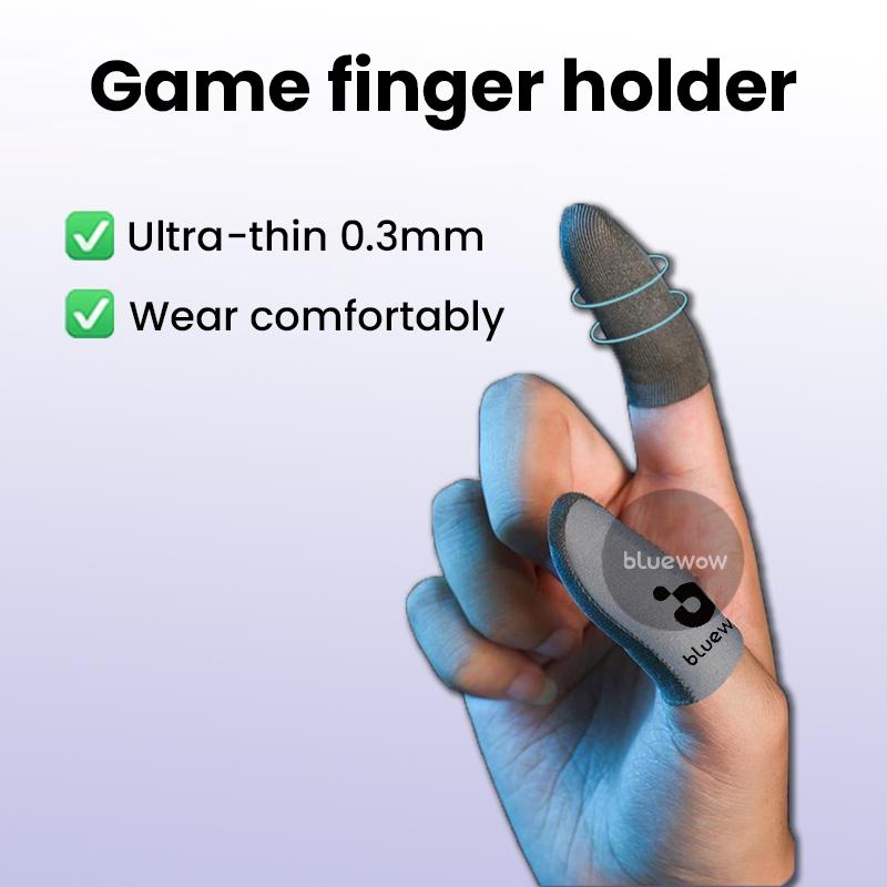 BlueWow Superconductive Silver Fiber Gaming Finger Sleeves Ultra-Stretchy Durable High Sensitivity Sweat-Proof Protection Thumb Grip for Mobile Game Controller BlueWow Superconductive Silver Fiber Gaming Finger Sleeves Ultra-Stretchy Durable High Sensitivity Sweat-Proof Protection Thumb Grip for Mobile Game Controller