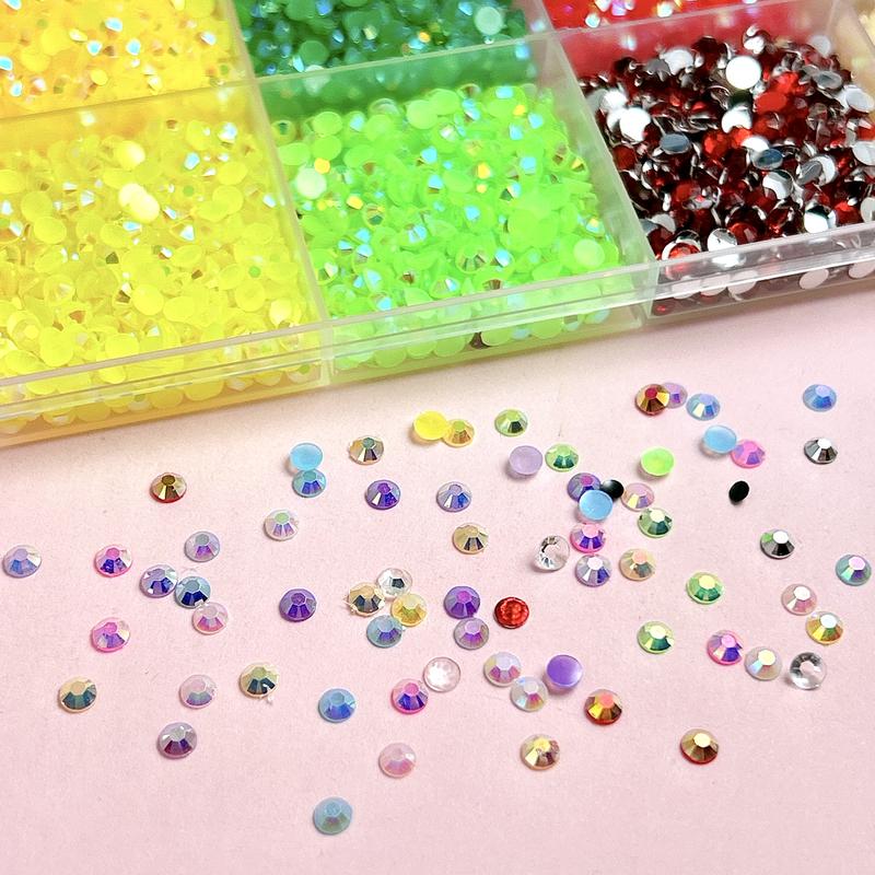 28-Color 3 mm Resin Rhinestone Bedazzling Kit, Semi-Circular Flatback Nail Charms with Glue and Tweezers for DIY Hats, Shoes, Books and Nail Art Crafts