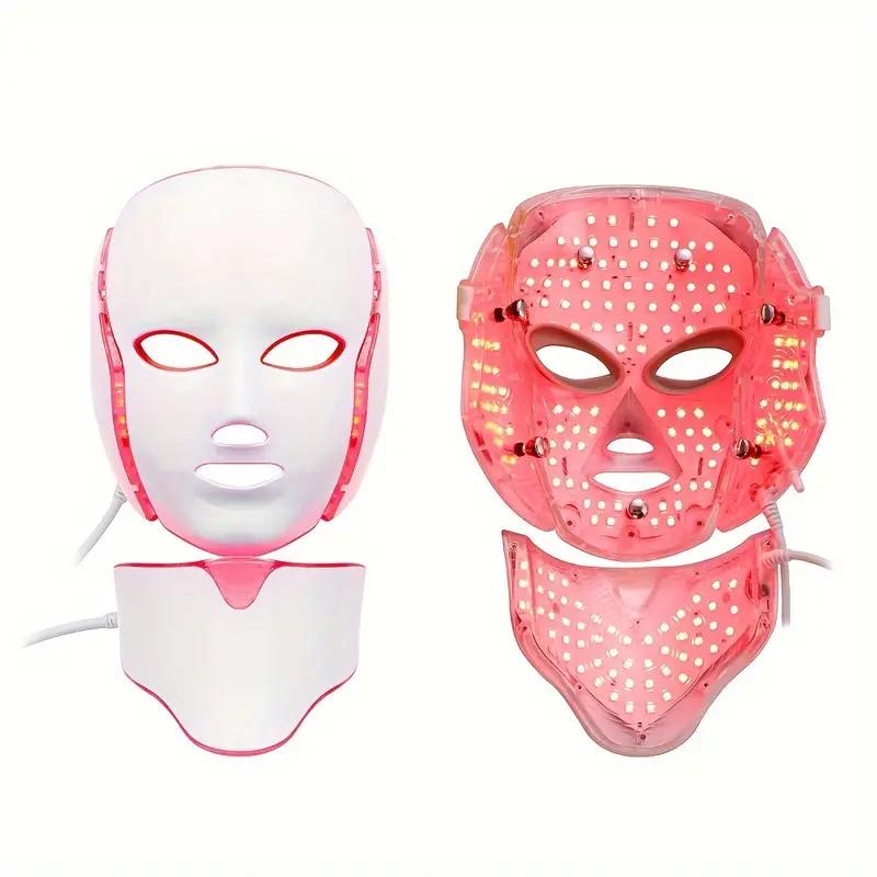 Facial Mask for Skin Care 7 Features Color Unscented Lithium Battery Facial and Neck Care Tools Radiant Glow Ideal Beauty Gift for Women White Comfort