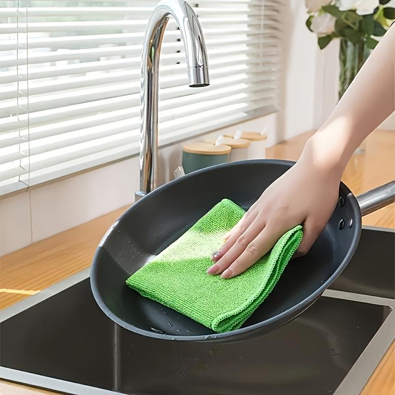 20pcs Microfiber Cleaning Cloths - Super Absorbent & Quick-Drying, Streak-Free for Kitchen, Bathroom, Car, Furniture - Durable Reusable Towels with Vibrant Colors, Effortlessly Remove Stains & Grease, Multipurpose Cleaning Supplies,High Absorbency Fabric