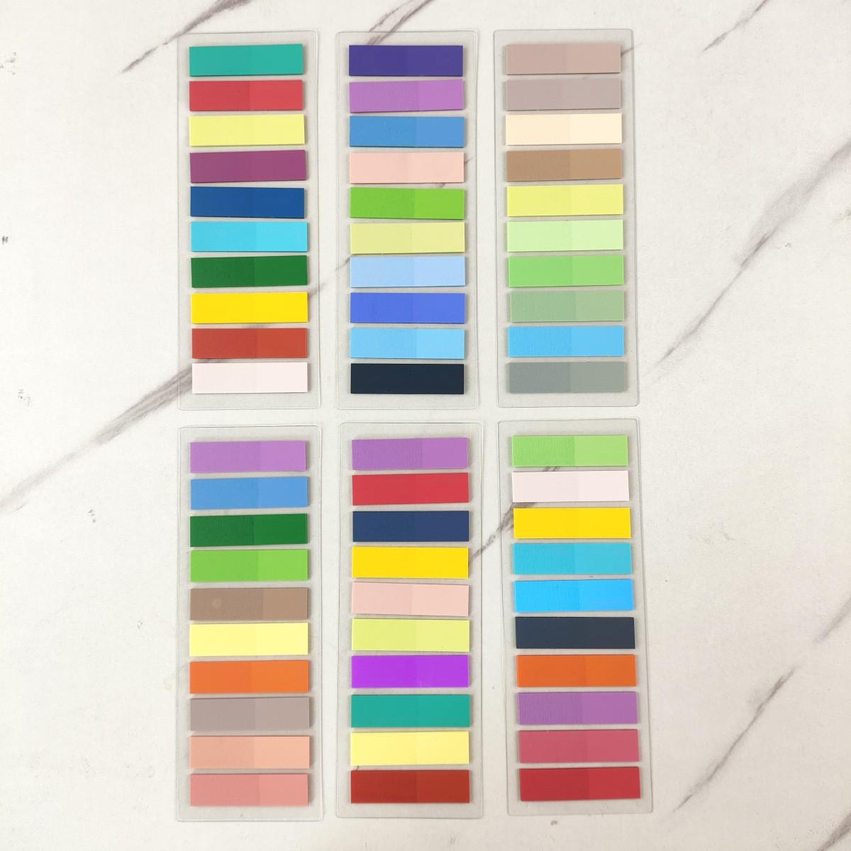 6pcs Colorful Adhesive Sticky Note, Page Markers Sticky Index Tabs, Writable Tabs Stickers For Book Markers, Sticky Labels