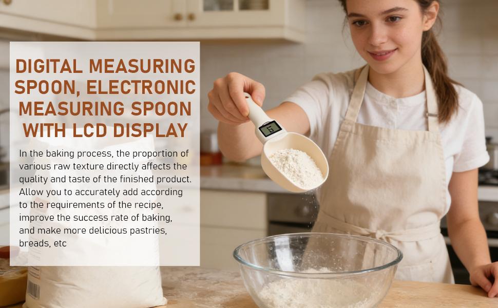 Digital Measuring Spoon Scale, 800g / 0.1g High Precision Electric Measuring Spoon with Led Display, Upgraded Multi-Functional Digital Food Scale, Removable Handle for Kitchen Gadgets and Daily Meals Digital Measuring Spoon Scale, 800g / 0.1g High Precision Electric Measuring Spoon with Led Display, Upgraded Multi-Functional Digital Food Scale, Removable Handle for Kitchen Gadgets and Daily Meals