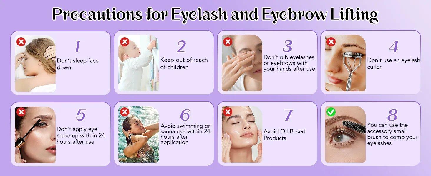 2-in-1 Lash Lift & Eyebrow Lamination Kit Set - Professional Eyelash Curling & Eyebrow Lift Tool with 2-in-1 Effect, Long-Lasting Curl, 6-8 Week Hold, Easy for Salon & DIY Home Use