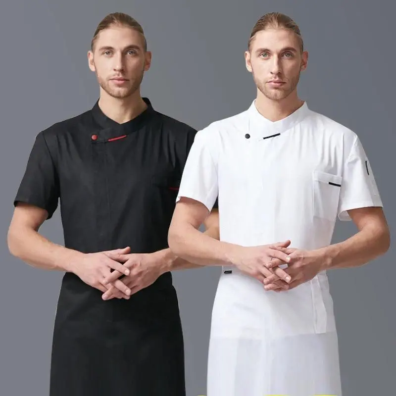 Restaurant Uniform Kitchen Cook Jacket Catering Cooking Shirt Barber Bakery Cafe Waiter/Waitress Costume