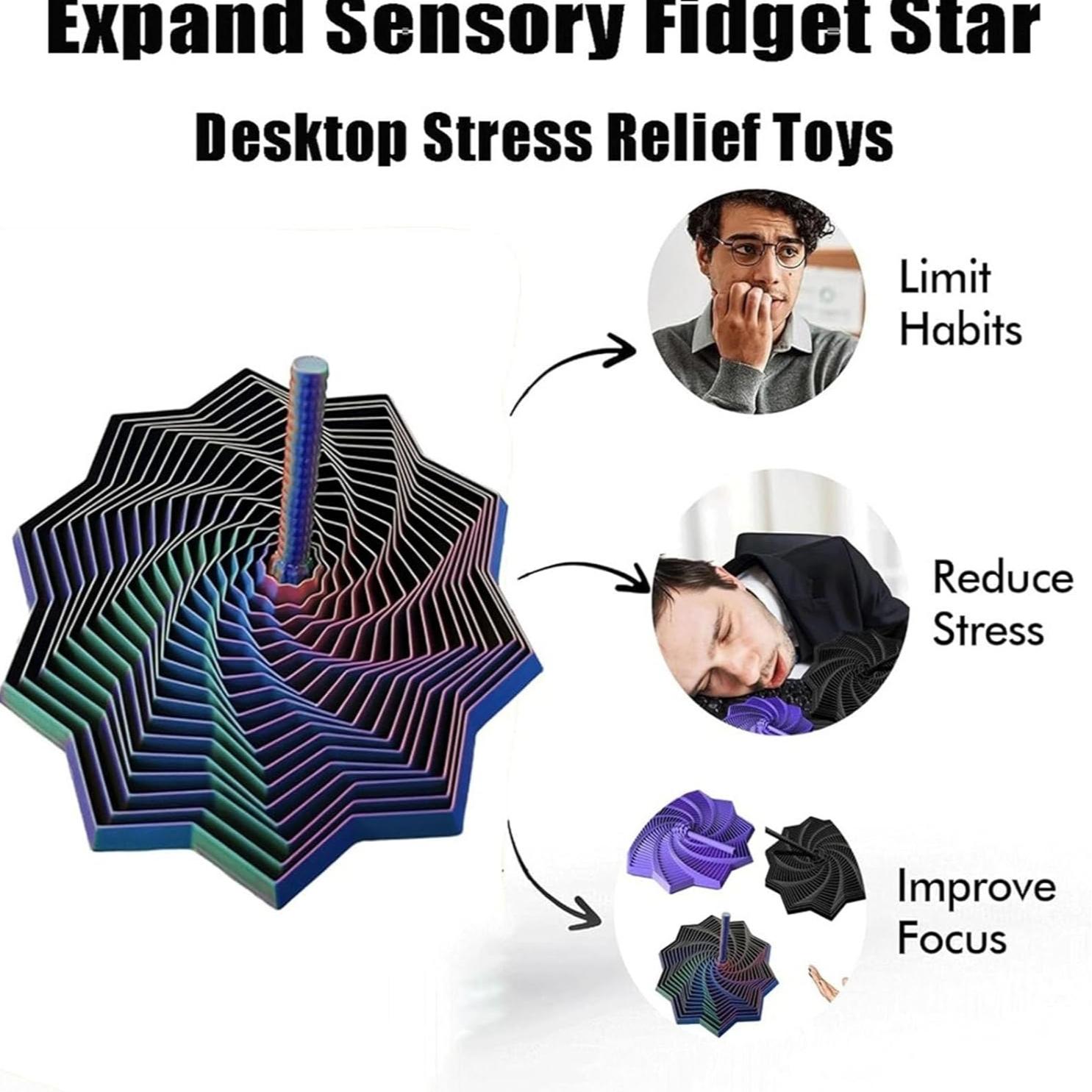 1pc 3D Printed Hexagonal Spiral Stress Relief Fidgeting Toy, Home Decor, Halloween & Christmas Gift, Party Favor, Unique Desk Accessory