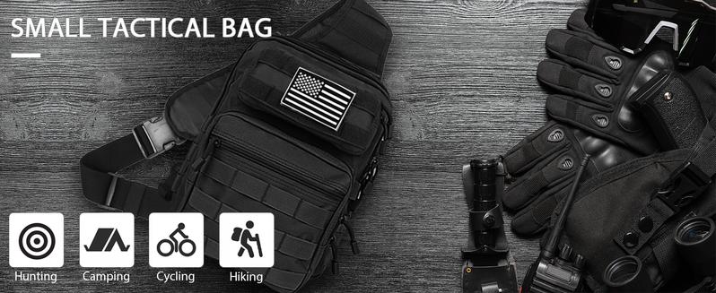 Tactical Sling Bag Backpack Military Rover Shoulder Sling Pack Small EDC Crossbody Chest Bag for Men