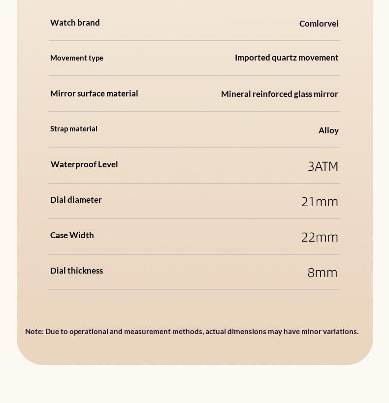 Ladies' luxurious square watch, designed with gold and silver colored stainless steel, with 30-meter water resistance. This fashionable and elegant timepiece is an exquisite gift for her.