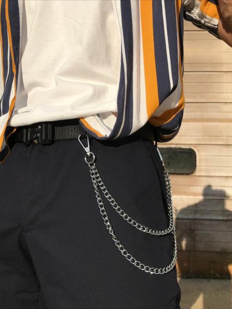 Hiphop Punk Chain Jeans Pants, Fashion Simple Trendy Unisex Personalized Waist Chains, Casual Denim Accessories for Men and Women Hiphop Punk Chain Jeans Pants, Fashion Simple Trendy Unisex Personalized Waist Chains, Casual Denim Accessories for Men and Women