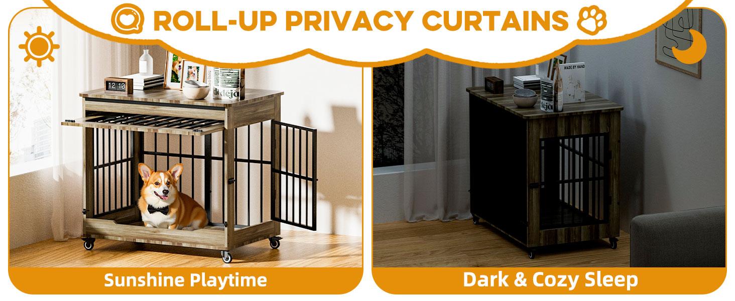 ZZWHOM Premium Solid Wood Dog Crate – Large Indoor Pet Kennel with Lockable Door, Multiple Sizes for Medium to Giant Breeds