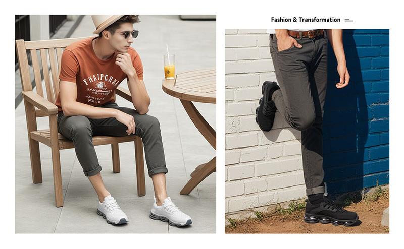 Men's Running Shoes Air Low Top Comfort Basketball Sneakers Breathable Fashion Tennis Sport Gym Fitness Cross Trainers White