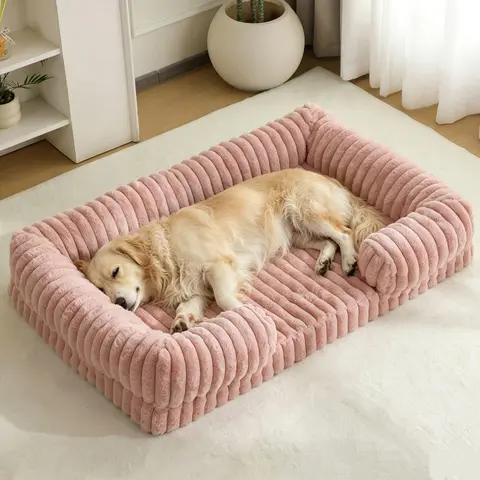 Winter Warm Pet Bed, Fluffy Cloud Bed for Large Dogs, Puppy, Cats and Kitten Bed, Cozy Dog Mattress and Cat Nest for Cold Weather, Soft and Comfortable Design, Shaped Beds