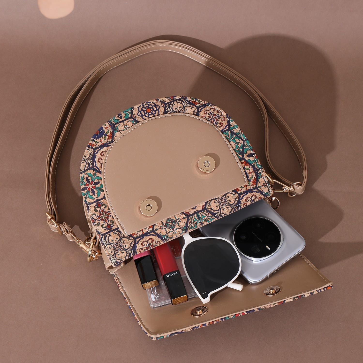 1pc Softwood Handbag, Fashionable Cosmetic Bag, Adjustable Strap, Durable Design, Eco-Friendly, Perfect Wedding Gift