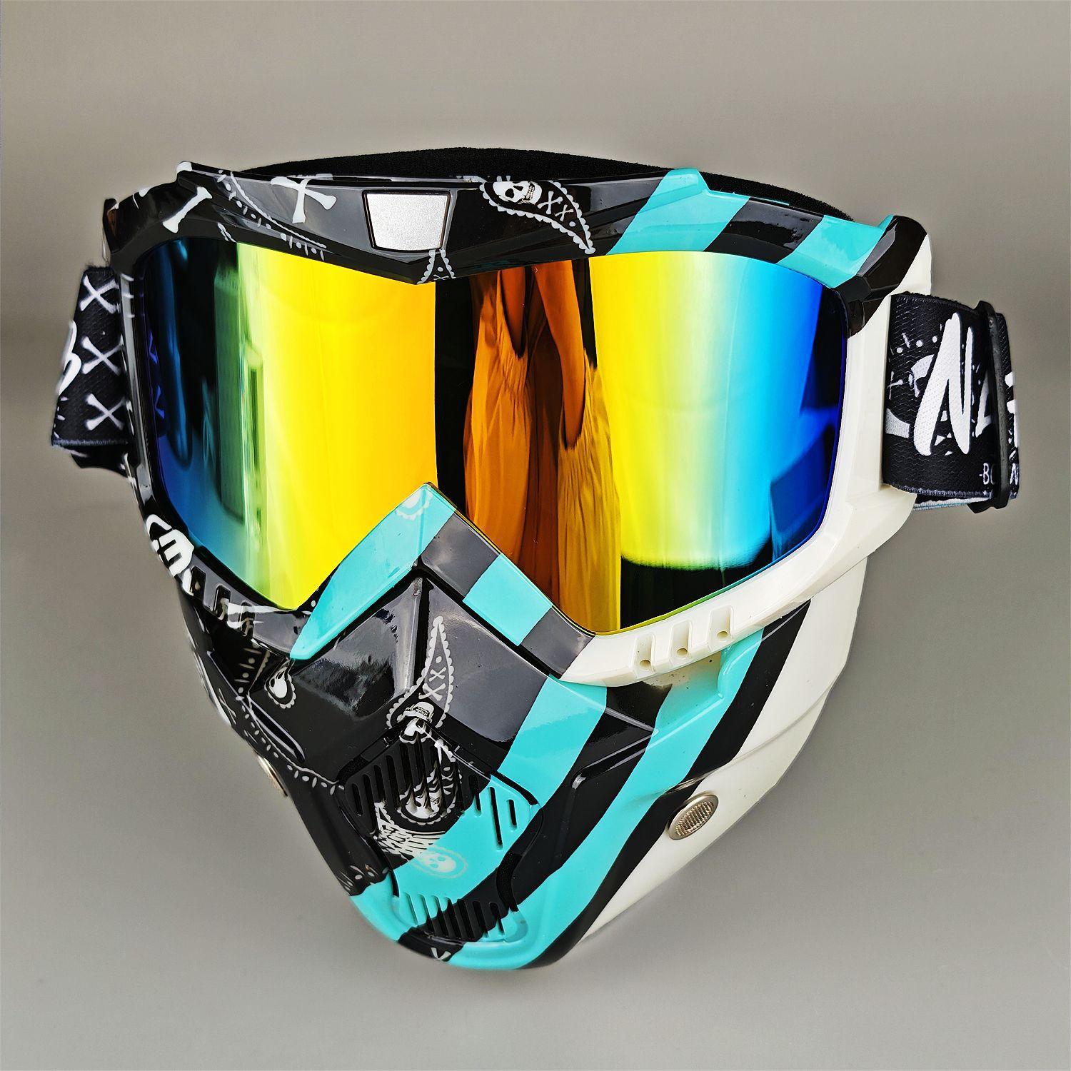 1pc Nafeib Ski Goggles, Outdoor Cycling Mask, Tpu Sports Motorcycle Windproof Protective Eyewear, Adjustable Nose Pad, Headband Included