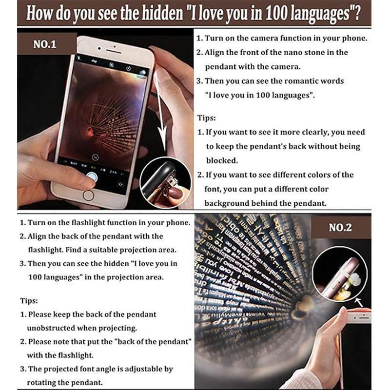 I Love You Valentines Day Necklace 100 Languages Projection Love Heart pendant Necklace for Women Valentine's Day Birthday Gifts for Wife Girlfriend Mom valentines day gifts jewelry I Love You Valentines Day Necklace 100 Languages Projection Love Heart pendant Necklace for Women Valentine's Day Birthday Gifts for Wife Girlfriend Mom valentines day gifts jewelry