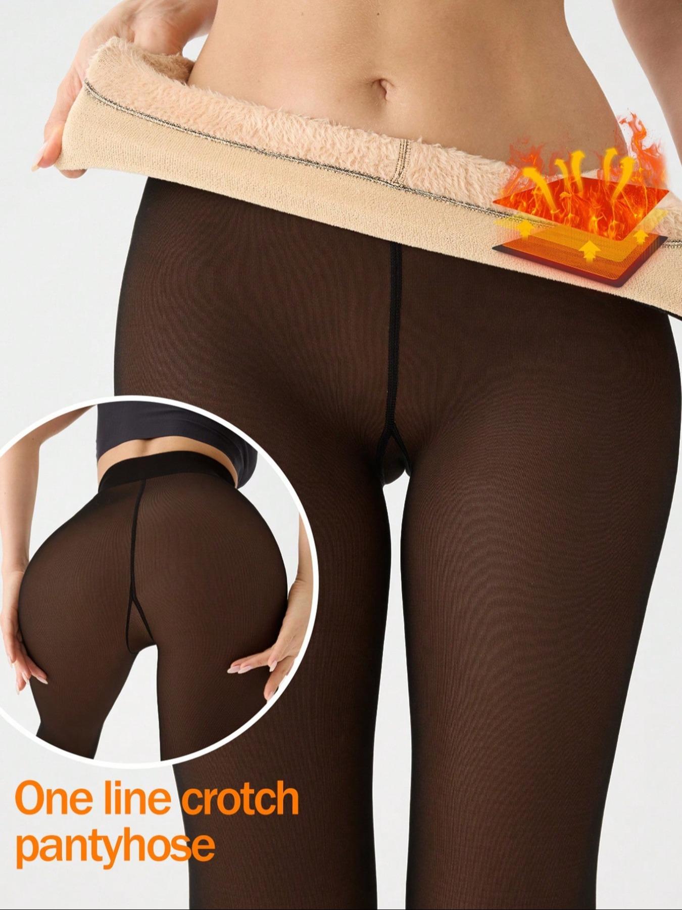 Fleece-Lined High-Waist Tights, 200g Thick Warm Leggings, Multiple Colors, All-Season Wear, Perfect for Cold Weather & Daily Use