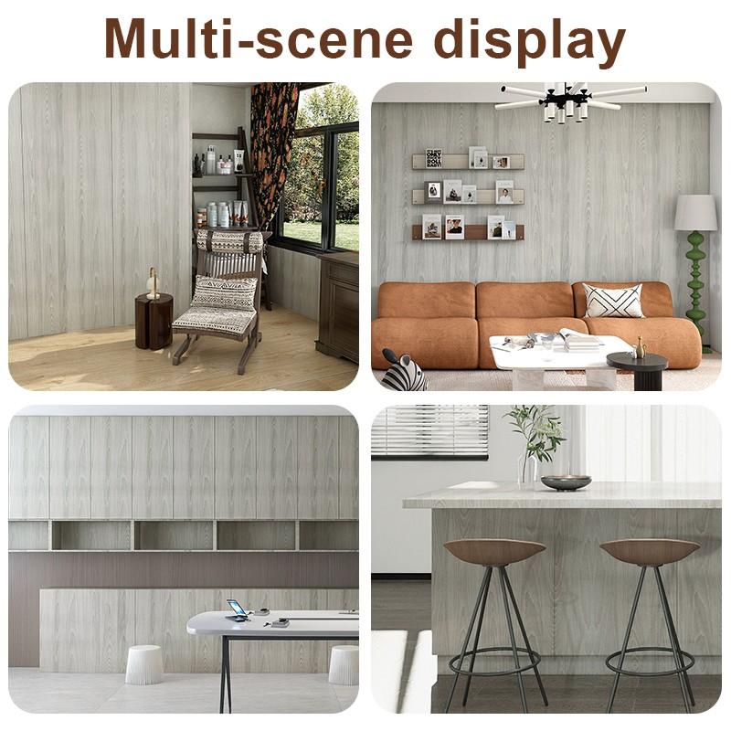 Wood Wallpaper Grey Wood Peel and Stick Wallpaper Designs Gray Wood Contact Paper Self Adhesive Decorative Wallpaper Wood Grain Faux Furniture Film Roll Desk Table Wall Cabinet Shelf Draw Liner 17.72"x118.11"