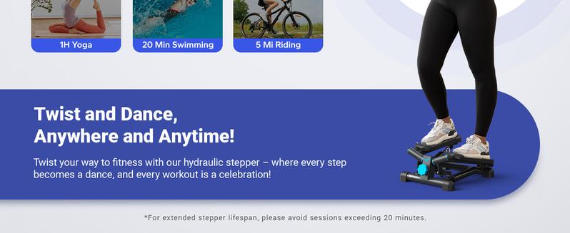 MERACH Steppers for Exercise, Stair Stepper with Resisitance Bands Mini Stepper with 330LBS Loading Capacity