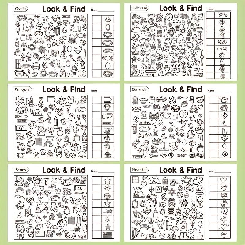 Children'S Interactive Find And Find Coloring Book - Find Games, Hidden Object Pictures And Matching Exercises, Improves Concentration And Fine Motor Skills, Christmas Gift, Paper Material, No Batteries Required, Educational Playtime, Fun Design.