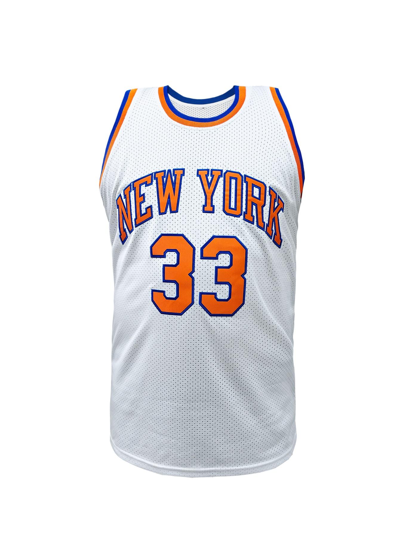KTYSDE Premium Embroidered New York 33 Basketball Jersey, Embroidered Basketball Jerseys, Jersey Top, Sporty Sports Top, Breathable Comfortable Mesh Sports Shirt, Unisex Retro Athletic Uniform for All Occasions