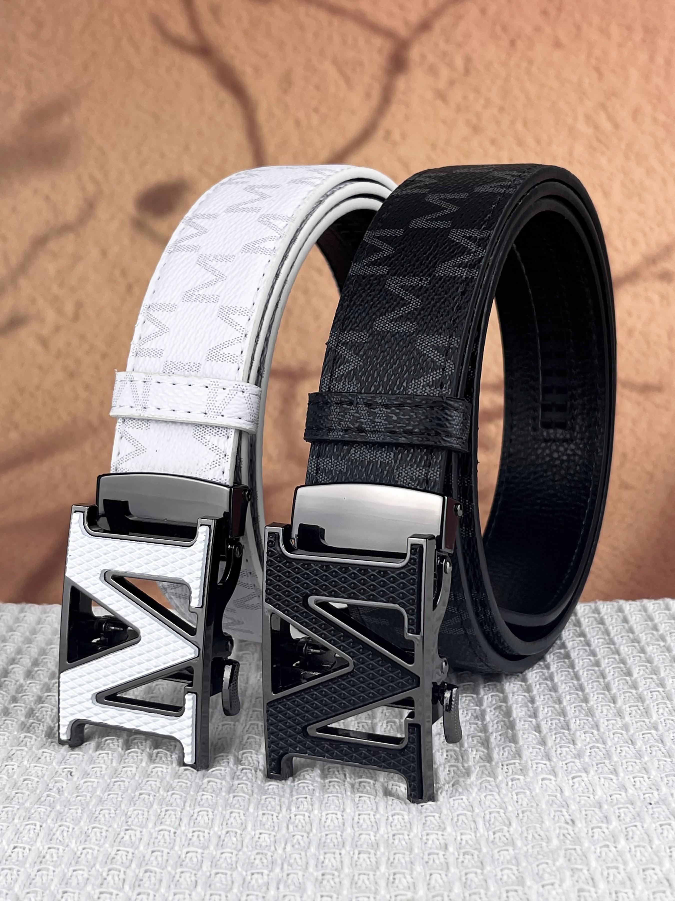 Letter Shape Alloy Automatic Buckle Belt, Trendy Versatile Buckle, 1 ...