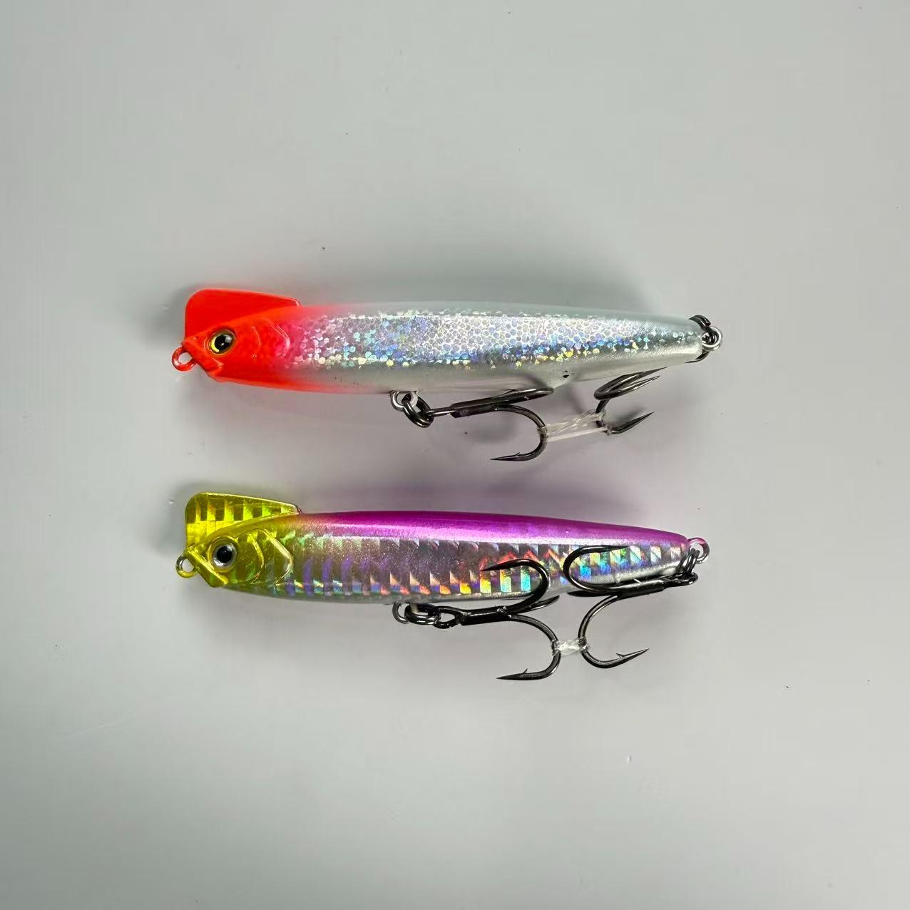 Large brand remastered version, popular, 2pcs, large swing long throw submerged pencil fishing for sea bass, trembling sinking lure, fake bait, chicken crown bait, suitable for freshwater and seawater fishing accessories, fishing equipment and supplies