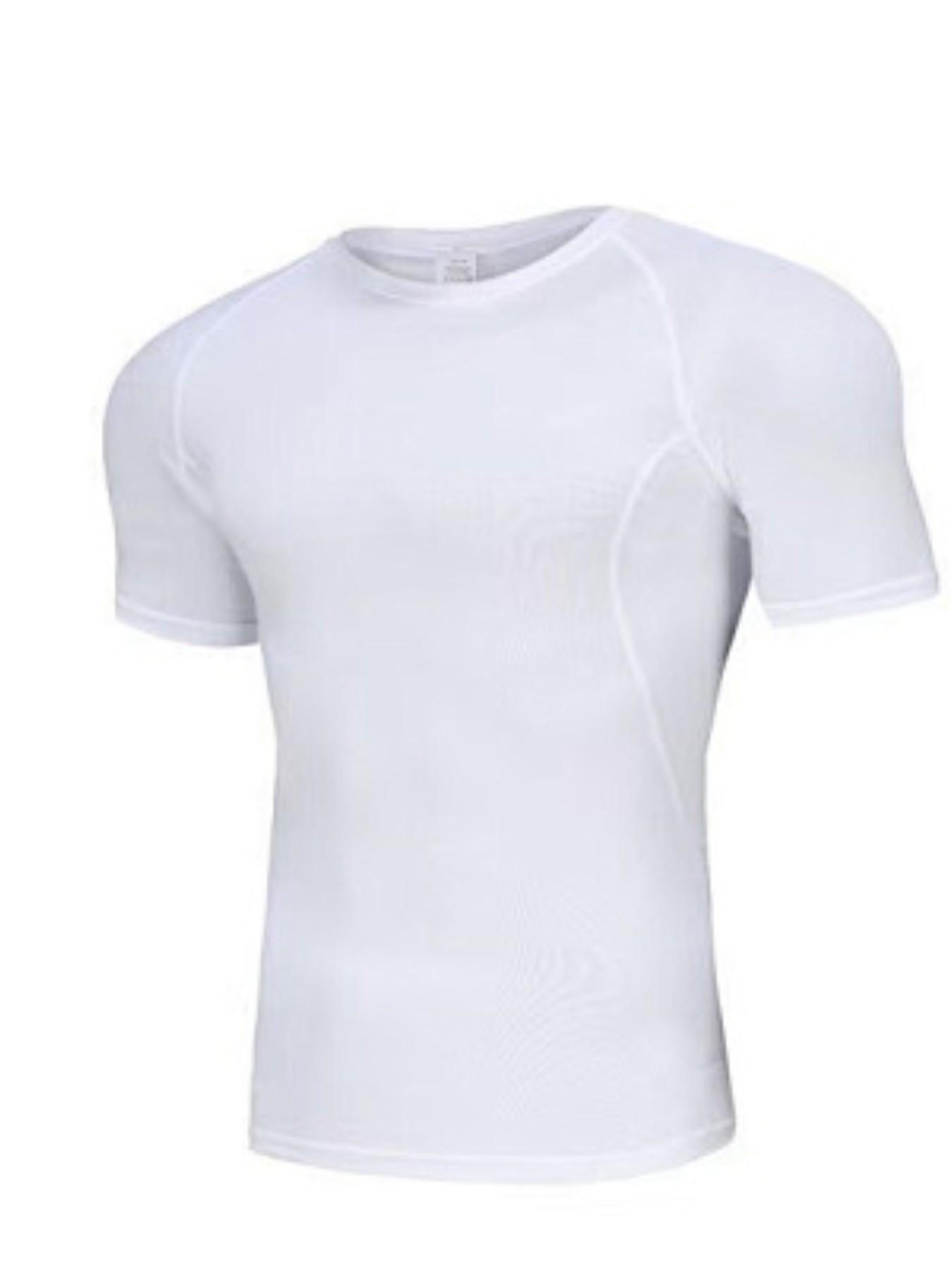 Men's Short Sleeve Compression Shirt, Quick-Dry Breathable Sport T-Shirt, Ideal for Gym, Running, Fitness, Athletic Underwear