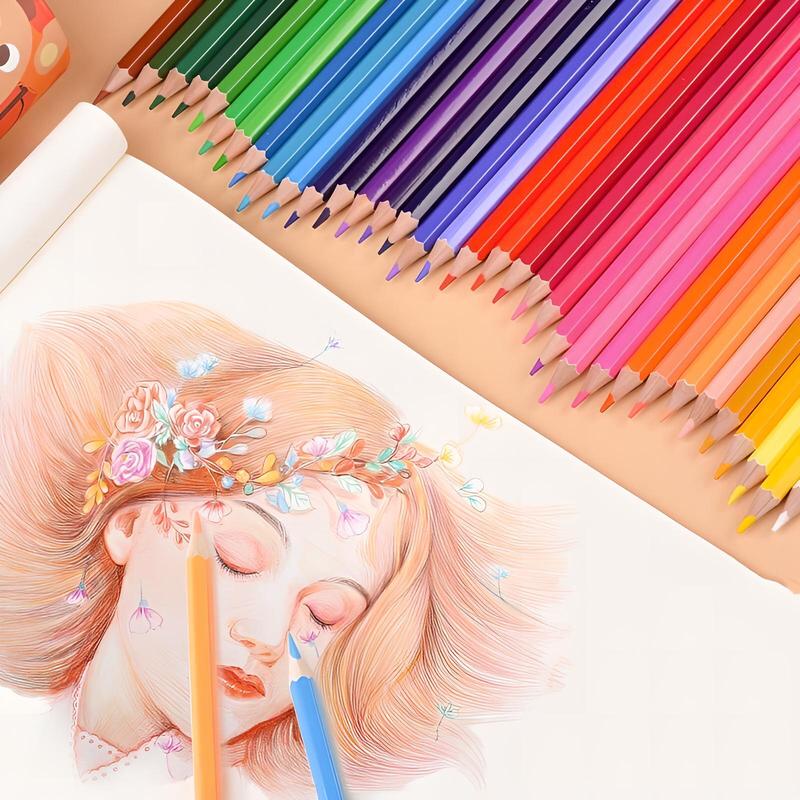 Colored Pencils Set, 72pcs/box Professional Soft Core Oil-based Pencils for Artists and Student & Adult Coloring, Bulk Gift Set in Metal Storage Case