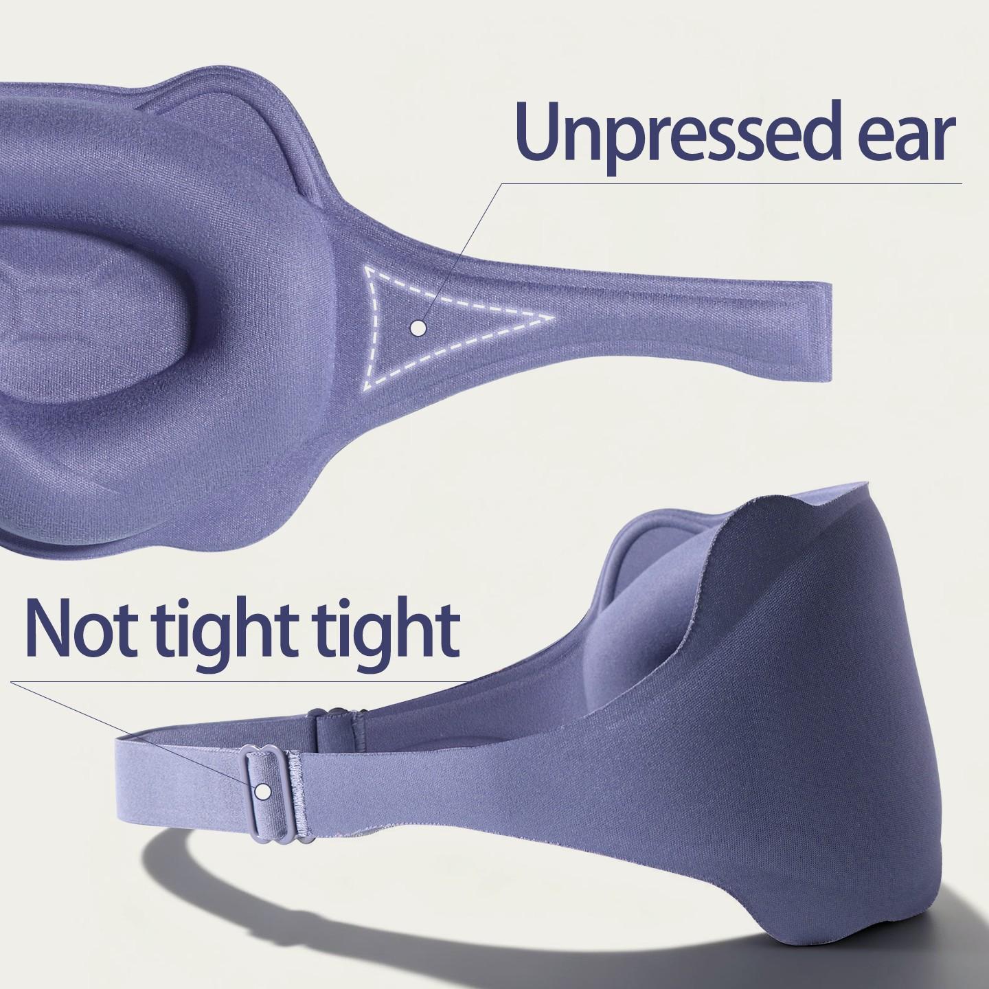 3D Contour Sleep Eye Mask, Full, No Pressure, Side Sleeping Friendly Breathable Soft Eyemask, Comfortable Night Rest Essential