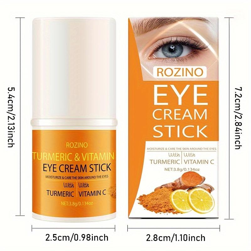 ROZINO Turmeric Eye Cream Stick: 24/7 Hydration + Glow! Advanced Firming & Wrinkle-Reducing, Restores Elasticity, Lifts Contours, Plumps Skin & Fades Fine Lines