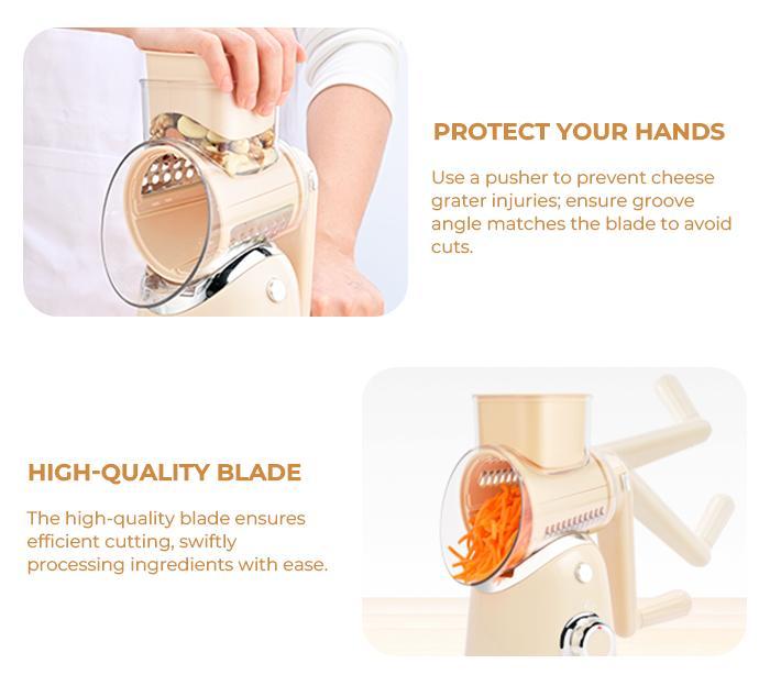 SUSTEAS Do It All with Susteas Our 6-in-1 Grater! Shred, Slice OR Crush Ice Safely – Non-Slip Suction Stays Put & Hand Guard Protects Fingers. Quick Kitchen Magic