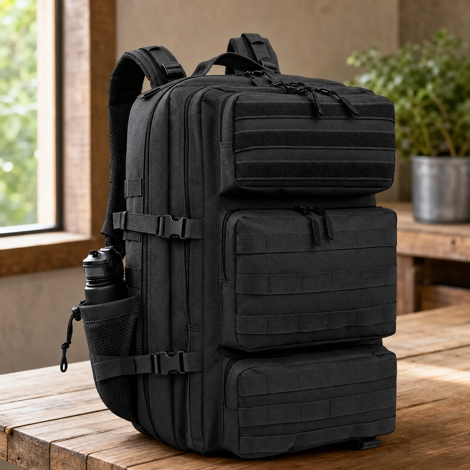 55L Military Tactical Backpack for Men & Women, Large Bug Out Bag Hiking Rucksack