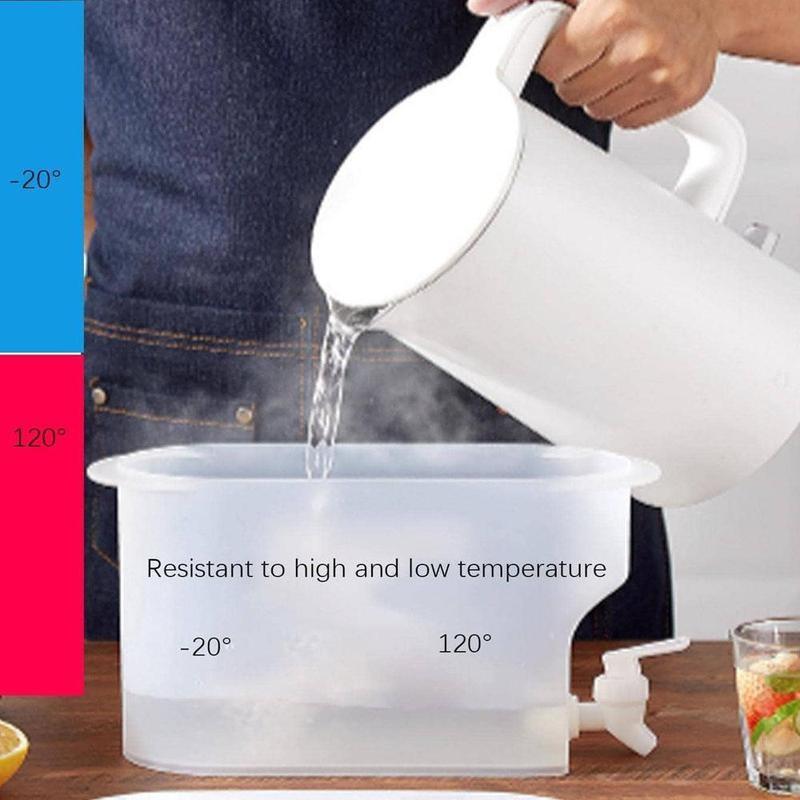 3.5L Water Dispenser for Fridge with Faucet, High & Low Temp Resistant BPA Free Beverage Chiller | Versatile Cold Water Jug for Iced Tea, Cocktails, Lemonade & Fruit Infused Water | Perfect for Kitchen, Outdoor Picnics, Camping, Gym, Party & Home Use